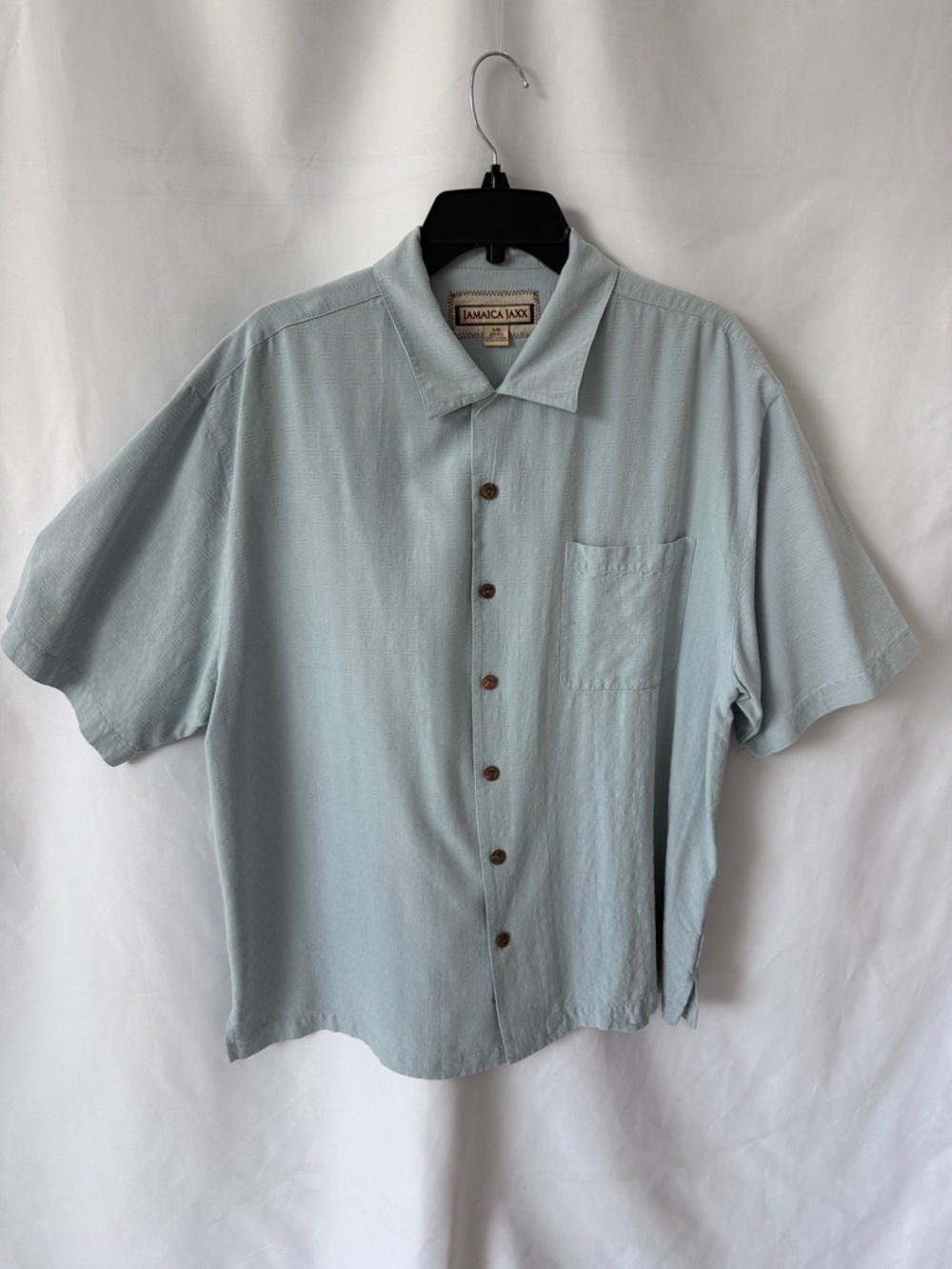 Jamaica Jaxx Pale Blue Short-Sleeve Button-Down Shirt